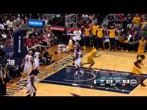 Paul George Full Highlights at Hawks 2014 Playoffs East R1G4 - 24 Pts, 10 Reb