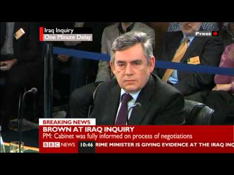 Brown's amnesia over Blair-Bush - evades the Chilcot question 6 times. Moral compass?