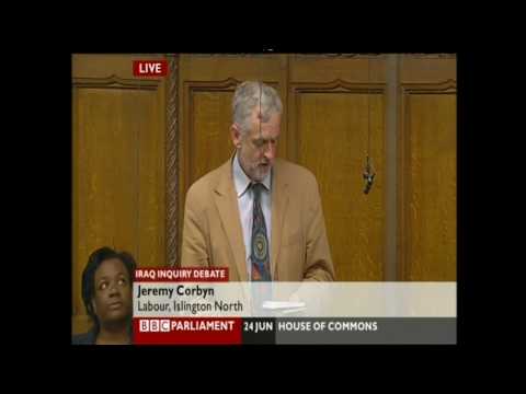 Iraq war, Chilcot inquiry debate, Jeremy Corbyn speech, 24/6/09