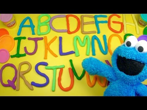 Cookie Monster Play Doh Learn ABC Learn the Alphabet Phonics Songs Nursery Rhymes