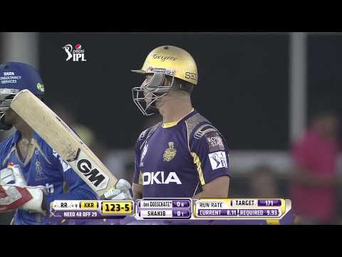 First Hat-trick of IPL 7th Edition, by Pravin Tambe (IPL2014: RR vs KKR - 25th Match)