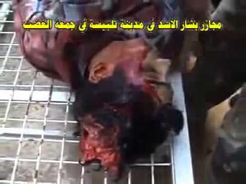 massacre by assad gangs. syria talbisa مجازر بشار اسد في تلبيسة 29-4-2011.