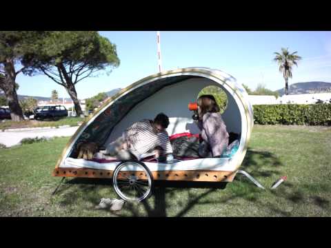 Foldavan lightweight folding bicycle caravan