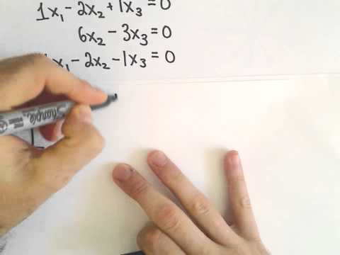 Homogeneous Systems of Linear Equations - Trivial and Nontrivial Solutions, Part 1