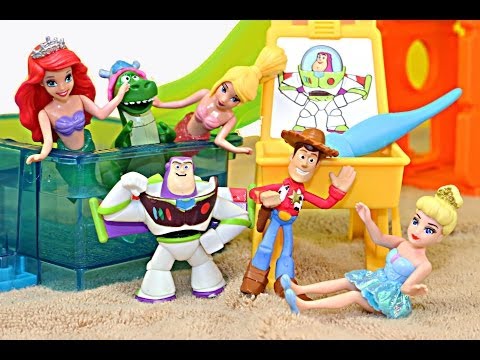 Mermaid Slide N Surprise Color Changers Toy Ariel The Little Mermaid, Cinderella, Buzz, Rex, Woody