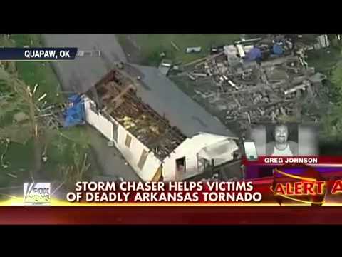 Storm chaser helps victims of Arkansas tornado   Fox News Video