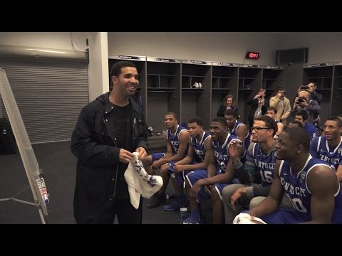 Kentucky Wildcats TV: Coach Cal Post Wisconsin Locker Room & Drake Visits