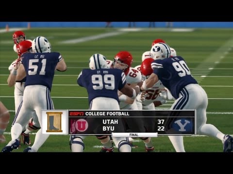 NCAA College Football 14 - Utah Utes vs BYU Cougars - 4th Qrt - HD