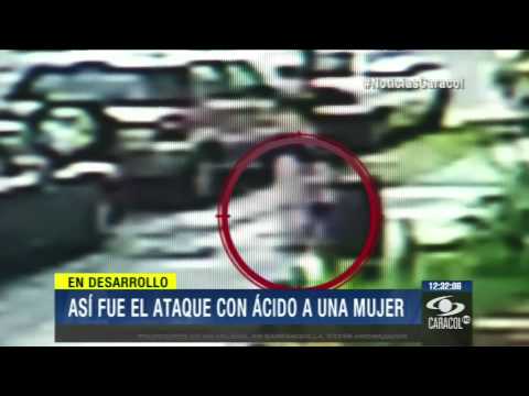 Video registró cómo delincuente le lanzó ácido a mujer en Bogotá 28 de Marzo de 2014