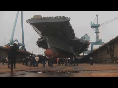 Dry Dock 12 Flooded at Newport News Shipbuilding