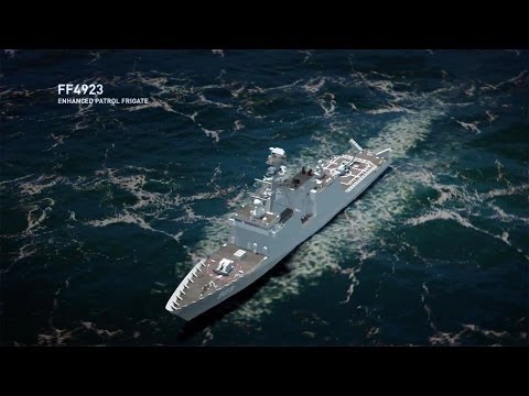 Ingalls Shipbuilding - Patrol/Sea Control Frigate Variants Simulation [1080p]