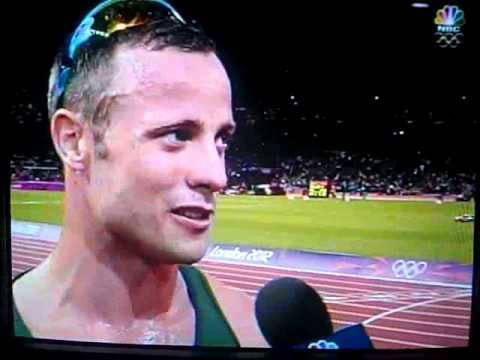 Oscar Pistorius 400m Semifinal Highlights and Interview