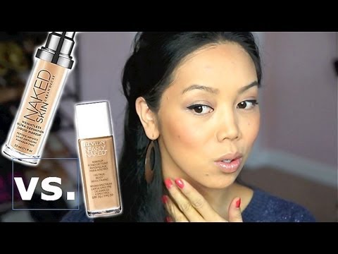 NEW Revlon Nearly Naked foundation vs. Urban Decay Naked foundation! - itsjudytime