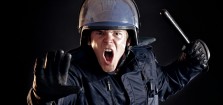 Angry 'warrior cop' via Shutterstock http://tinyurl.com/mnu9z3n