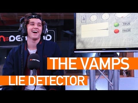 Brad from The Vamps hooked up to the lie detector