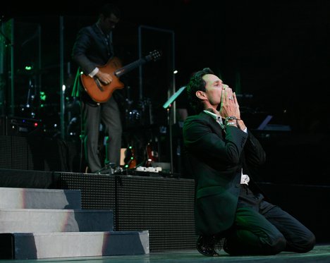 Marc Anthony during his "Vivir Mi Vida" Tour at the American Airlines Arena in Miami, Florida - August 23, 2013