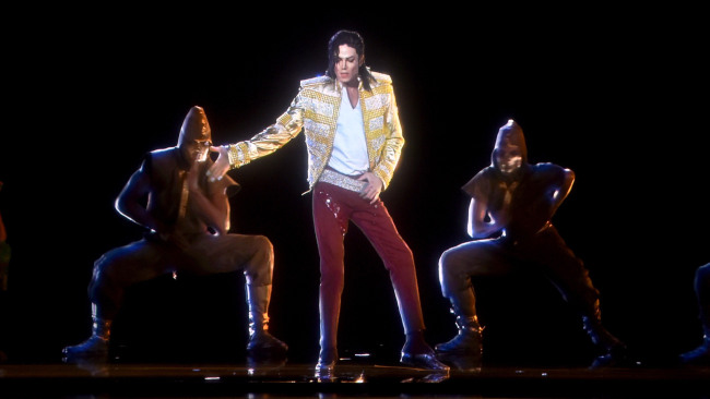 A holographic image of Michael Jackson performs onstage during the 2014 Billboard Music Awards at the MGM Grand Garden Arena on May 18, 2014, in Las Vegas, Nevada. (Photo by Kevin Winter/Billboard Awards 2014/Getty Images for DCP)