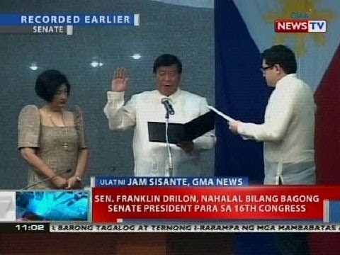 NTL:  Sen. Drilon, nahalal bilang bagong Senate President para sa 16th Congress