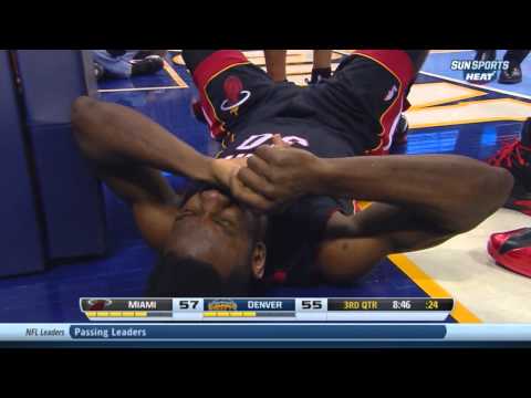 Norris Cole falls hard on his face