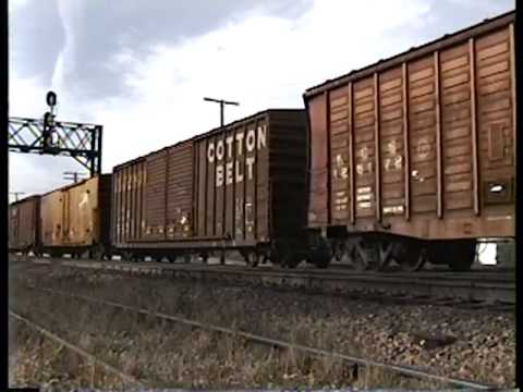 CNW SD60#8032+5 units switches at Rochelle,ILL