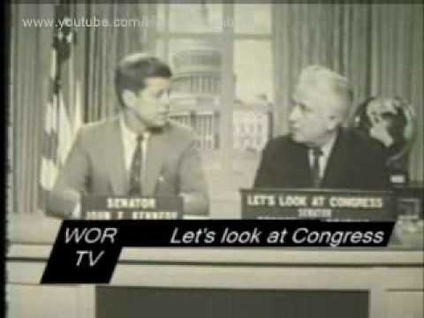 Senator John F. Kennedy in ''Let's look at Congress''