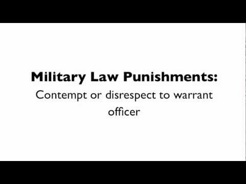 Article 91 UCMJ Disrespect to Warrant Officer Military Lawyers