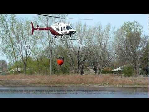 Emergency , Helicopters fight fire Brooklyn Park Minnesota 4-4-2012