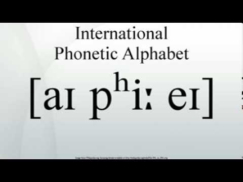 International Phonetic Alphabet