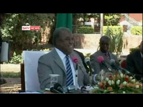 Monkey Pees On President Of Zambia