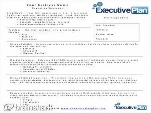 Executive Summary Template Example