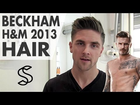 David Beckham H&M 2013 men's hairstyle - how to style inspiration - By Vilain hair products