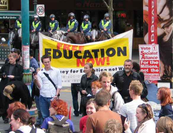 Martin Kingham among protesters