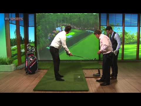 Sky Sports Shot Centre - Jamie Redknapp and Michael Ballack play the 16th at Augusta