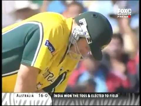 India Vs Australia World Cup FINAL 2003 Zaheer Khan First Over Ball by Ball