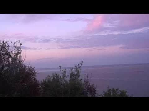 Red sky over Tyrrhenian Sea near Brace, Calabria, Italy