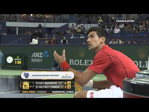 Novak Djokovic clashes the Umpire against Jo-Wilfried Tsonga in Shanghai Masters 1000 !