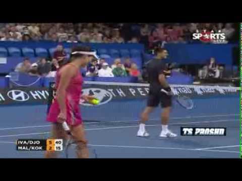 Novak Djokovic vs Anna Ivanovic. Funny Moments HOPMAN CUP 2013