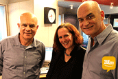 John Stanley & Garry Linnell with spin doctor Sue Cato