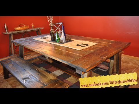 How to build a Farmhouse Table - The Most Complete Video Online