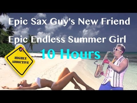 Epic Sax Guy 's New Friend: Epic Endless Summer Girl Relaxing Smooth Jazz Instrumental Music Video