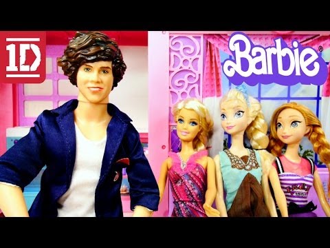 Barbie Doll House One Direction Harry Disney's Frozen Elsa and Anna Play Doh Episode 2