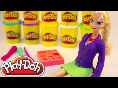 Play Doh Disney Princess Dolls Frozen Princess Elsa Playdough Dress Hasbro Toys