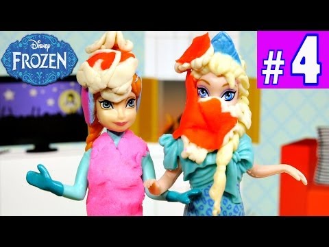 FROZEN Elsa and Anna's Road Trip PLAY DOH Food Fight Disney Queen Elsa Princess Anna Part 4