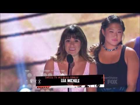 Lea Michele's speech | Glee Cast | Cory Monteith Tribute Teen Choice Awards 2013