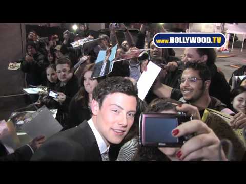 Cory Monteith Meets Fans, Paps at Jimmy Kimmel Live