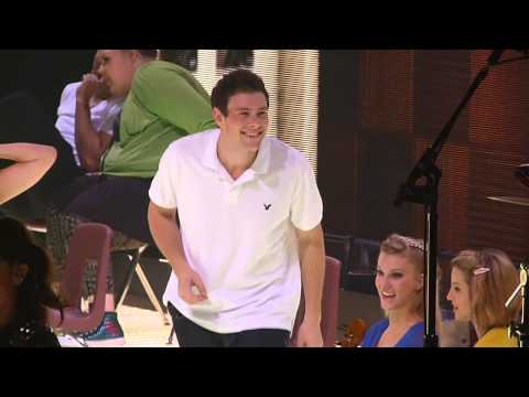 Cory Monteith busting moves at Glee Live 2011