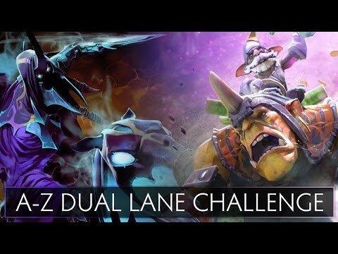 Dota 2 A-Z Dual Lane Challenge - Abaddon and Alchemist