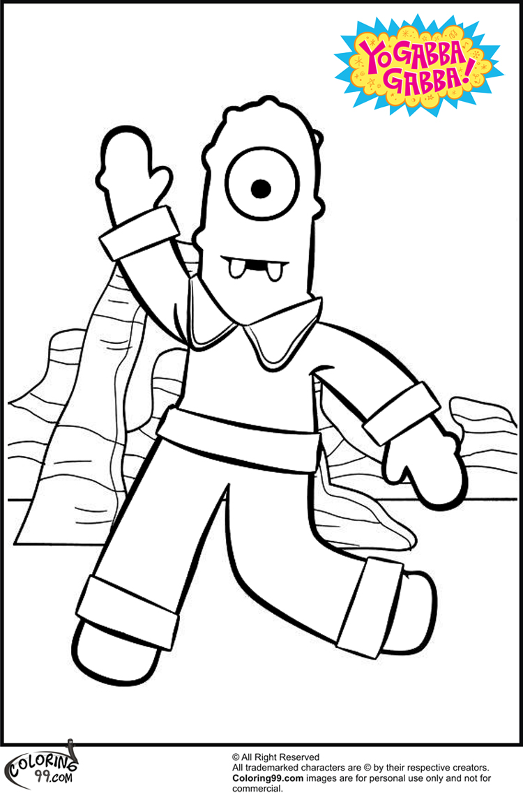 muno yo gabba gabba picture to color