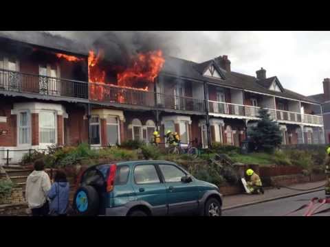 House on FIRE in DOVER KENT UK Barton Road