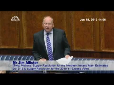 TUV's Jim Allister in the NI Assembly 2011-2012